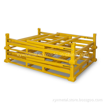 Collapsible Warehouse Folding Metal Storage Stacked Cage
